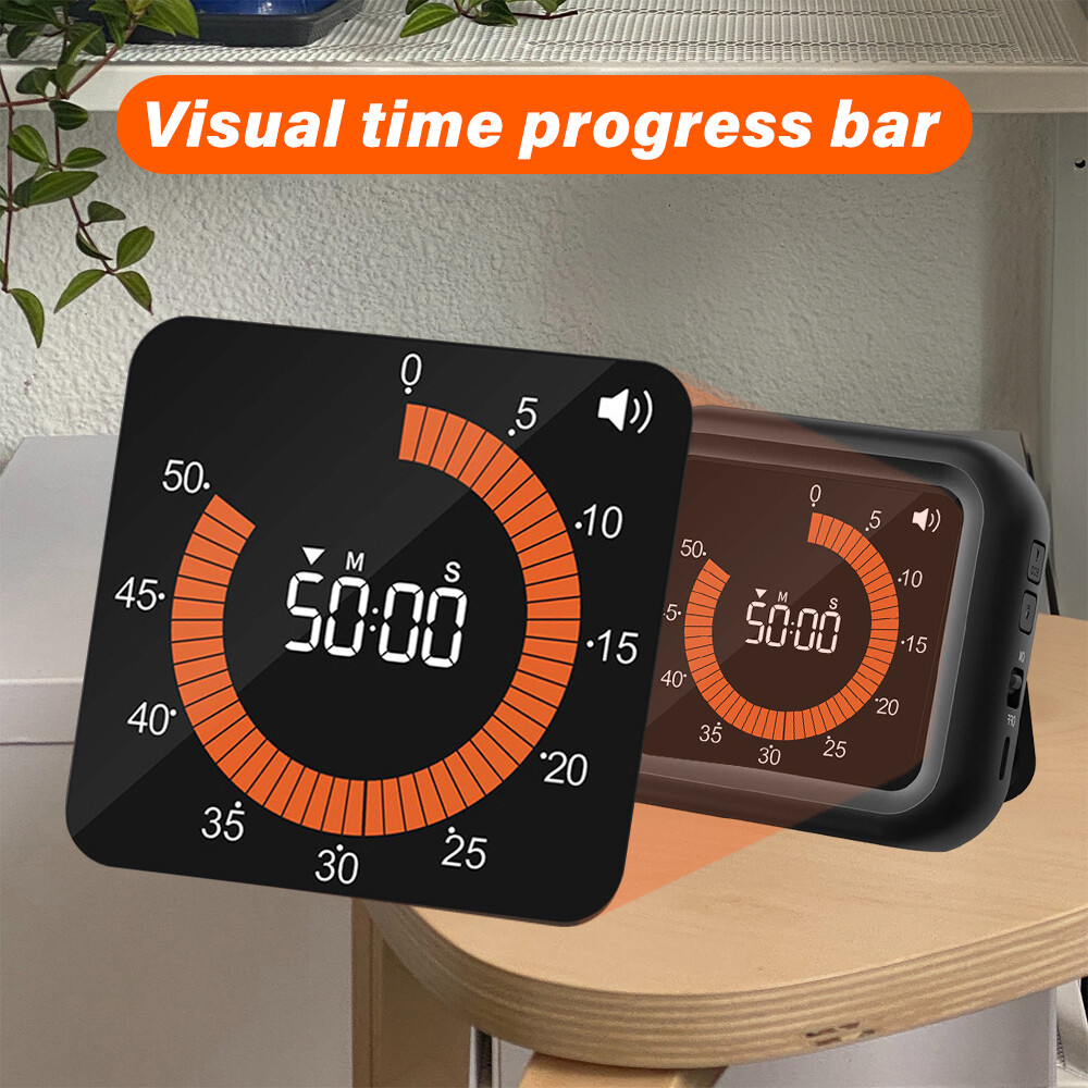 Visual Timer for Kids, 60 Minute Countdown Clock Classroom Study Kitchen Timer