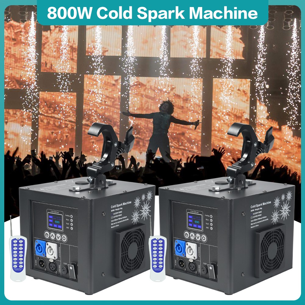 2Pack 800W Waterfall Cold Spark Machine Hanging Stage Effect Wedding Party