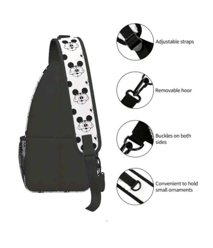 Disney Mickey Mouse Sling Backpack Crossbody Shoulder Bag