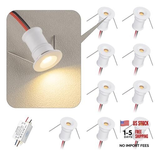 902 120° LED Mini Spotlight - DC12V 3000K - Warm White - White - 120°