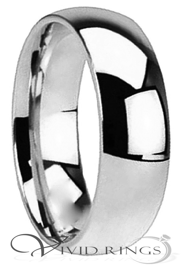 Stainless Steel Ring High Polish Wedding Band Size 3.5 to 14.5