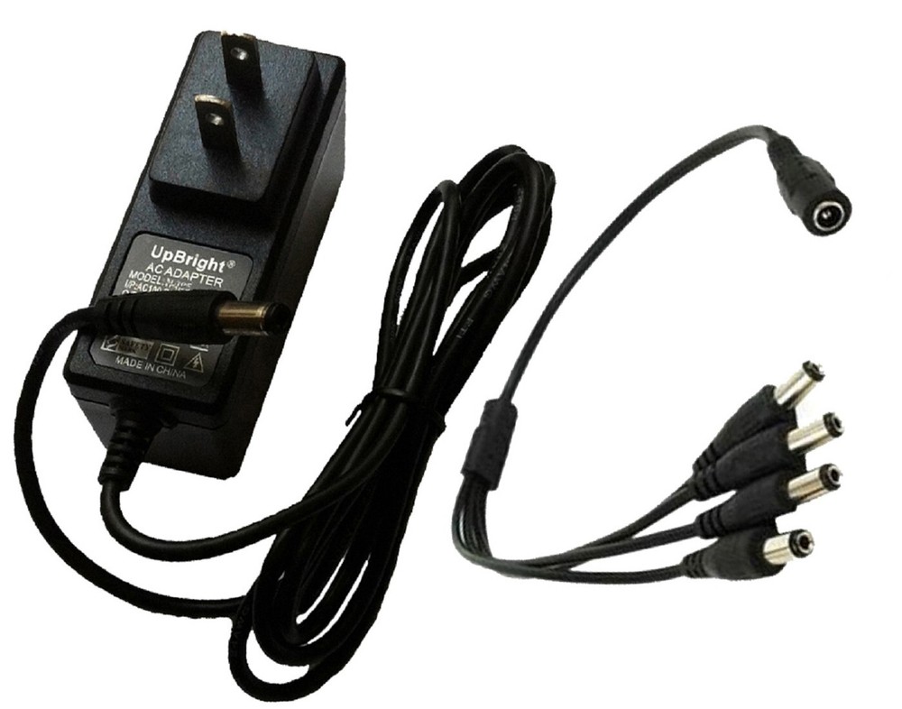 DC 12V 2A Power Supply Adapter +4 Split Power Cable For CCTV Security Camera DVR