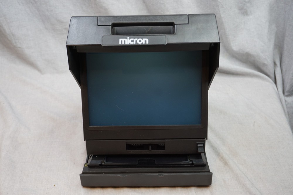 Micron 720 Portable Microfiche Reader For Parts No Battery Untested