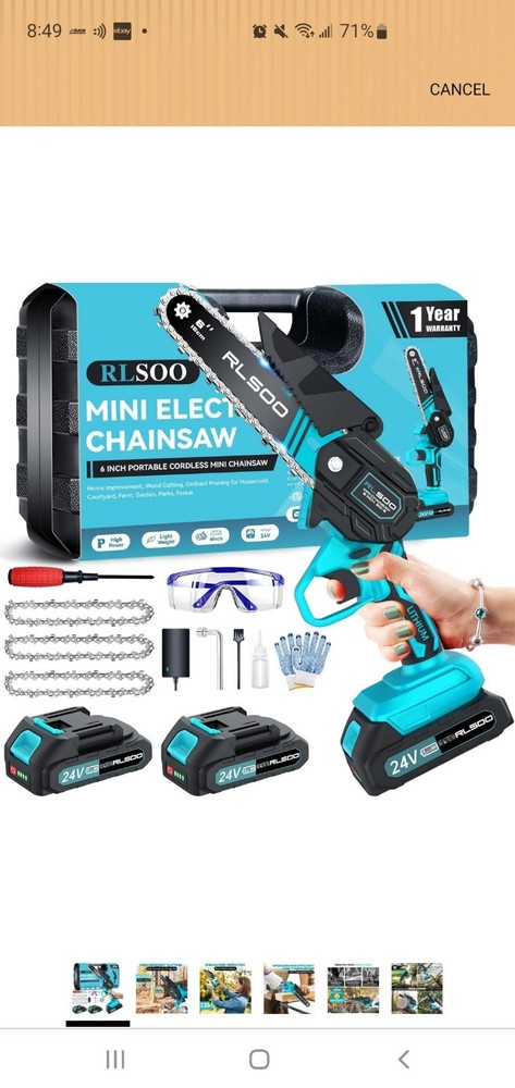 RLSOO Mini Electric Chainsaw