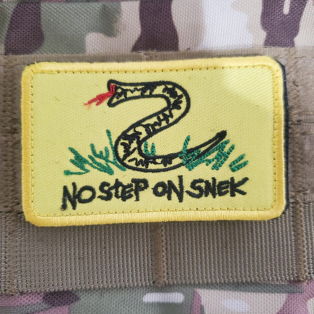 NO STEP ON SNEK Funny Embroidered Tactical Morale Patch Hook and Loop