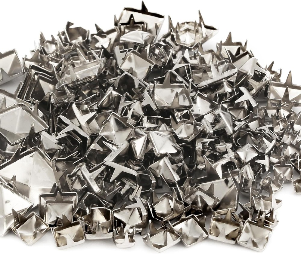 968 Pcs Assorted Sizes Square Pyramid Studs Prong Studs for Clothing Leather ...