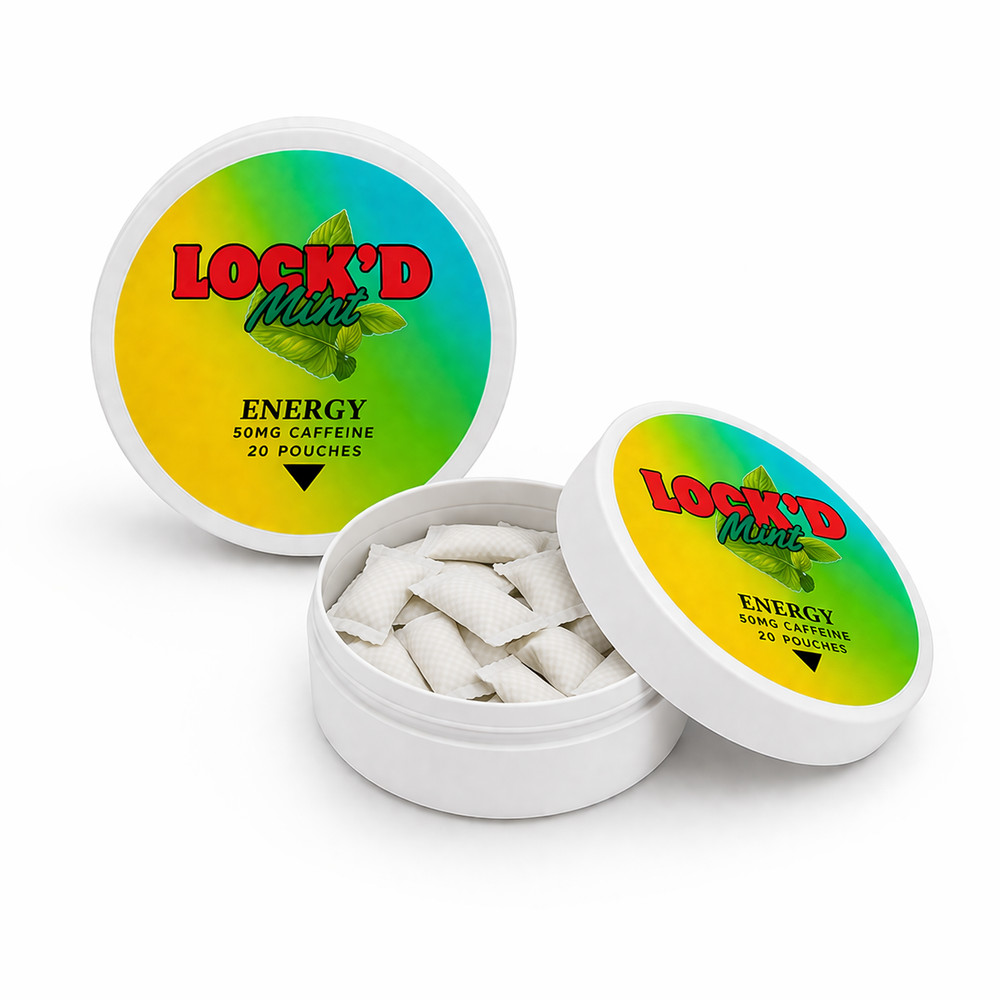LOCK'D Mint (20 x 50mg Caffeine Pouches)