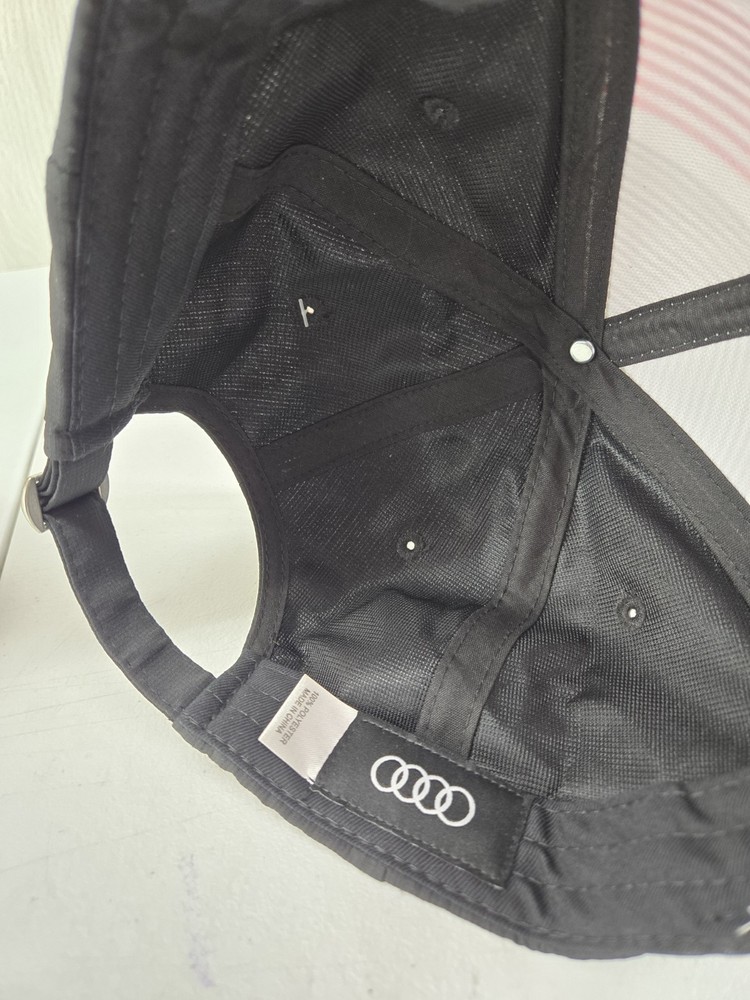 AUDI StrapBack Mesh Trucker Hat Panel Cap Black White