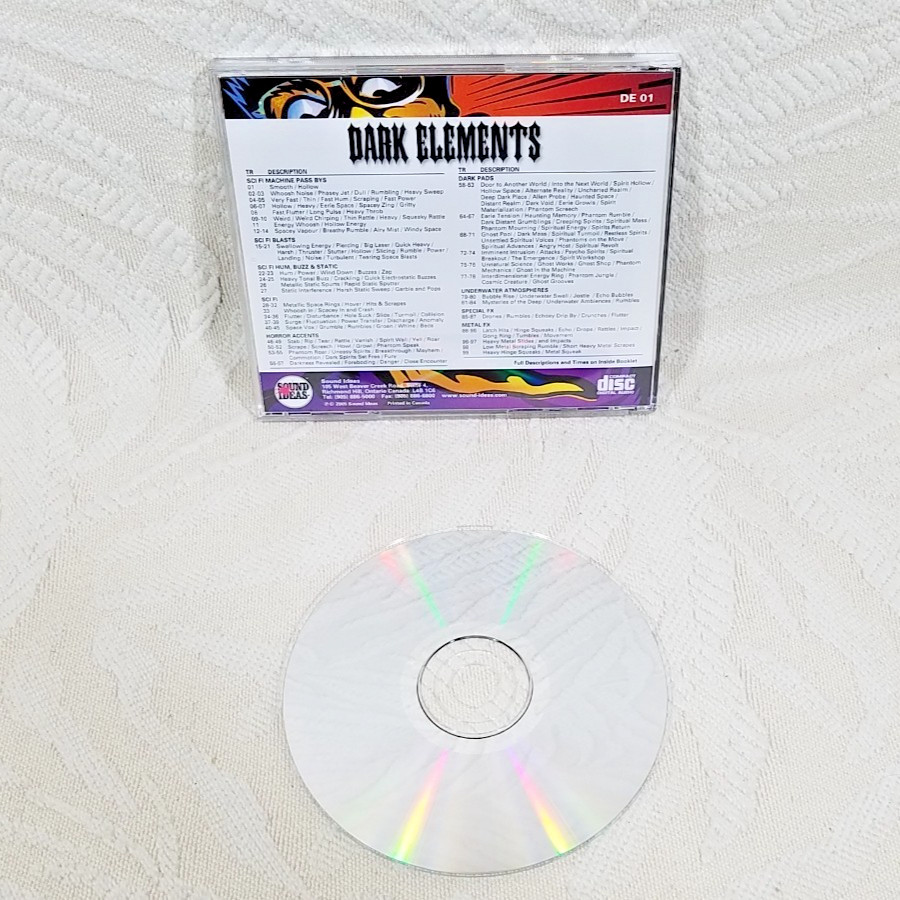 SOUND IDEAS DARK ELEMENTS DE-01 SOUND EFFECTS CD