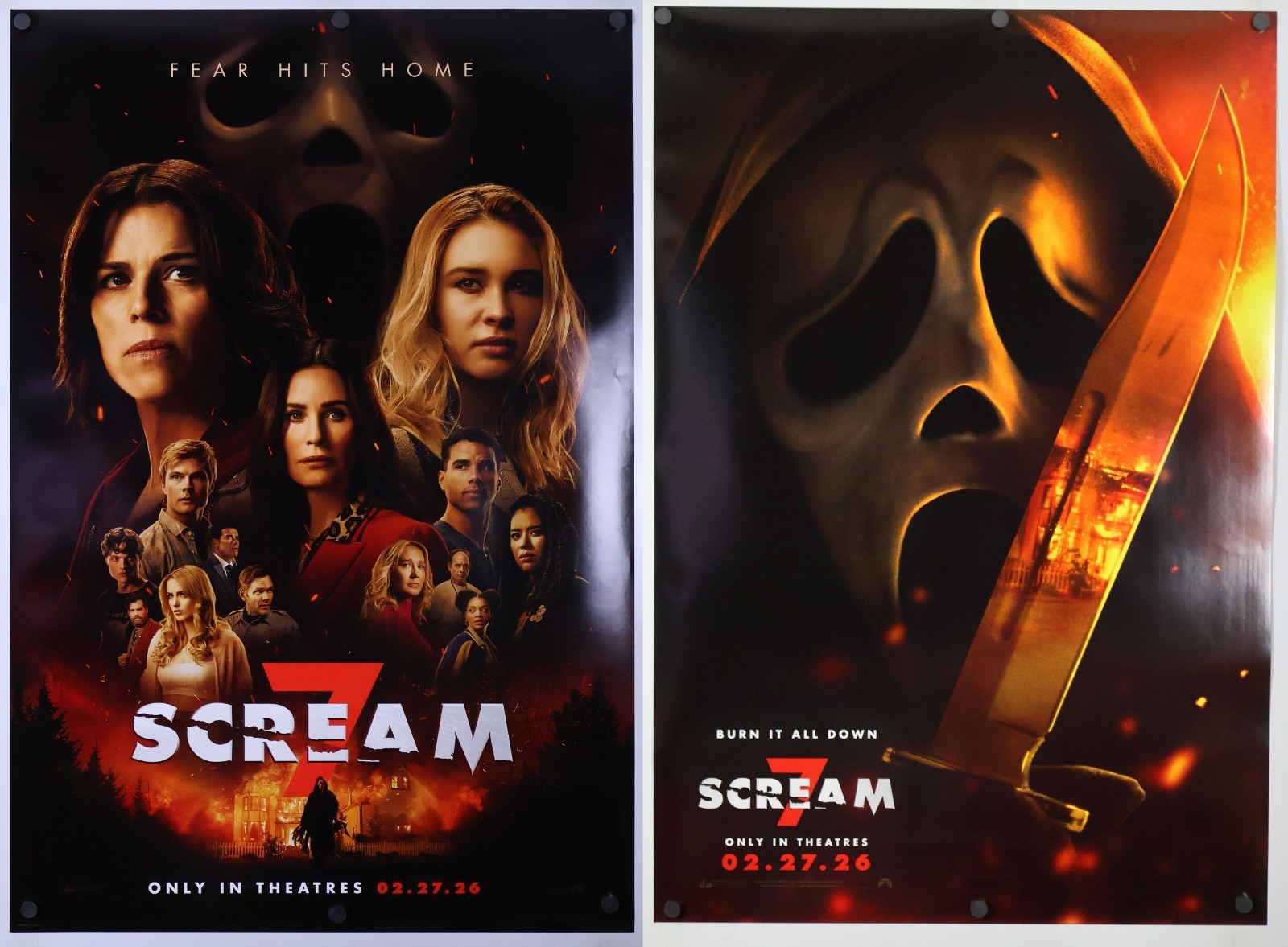Scream 7 - original DS movie poster D/S 27x40 US 2026 - Set - Smokin hot deal!