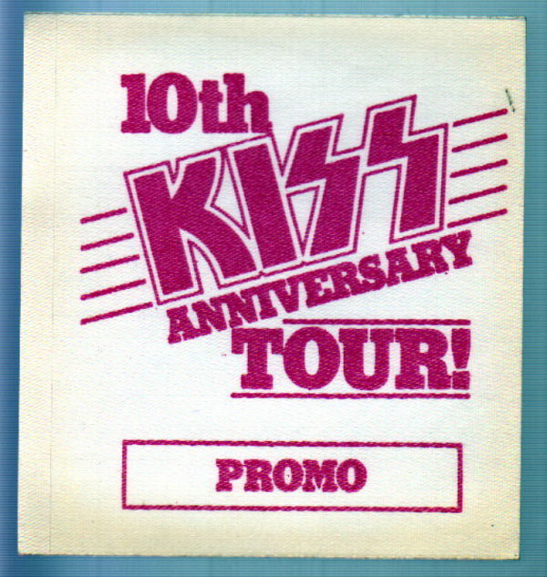 KISS 10th ANN CREATURES of NIGHT TOUR 1982 PROMO Backstage Pass UNUSED White