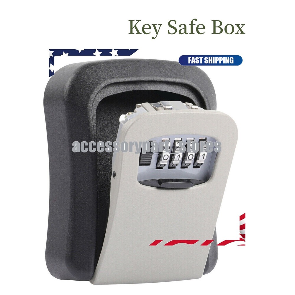 4 Digit Key Safe Lock Box Combination Security Storage Case Organizer Wall Mount