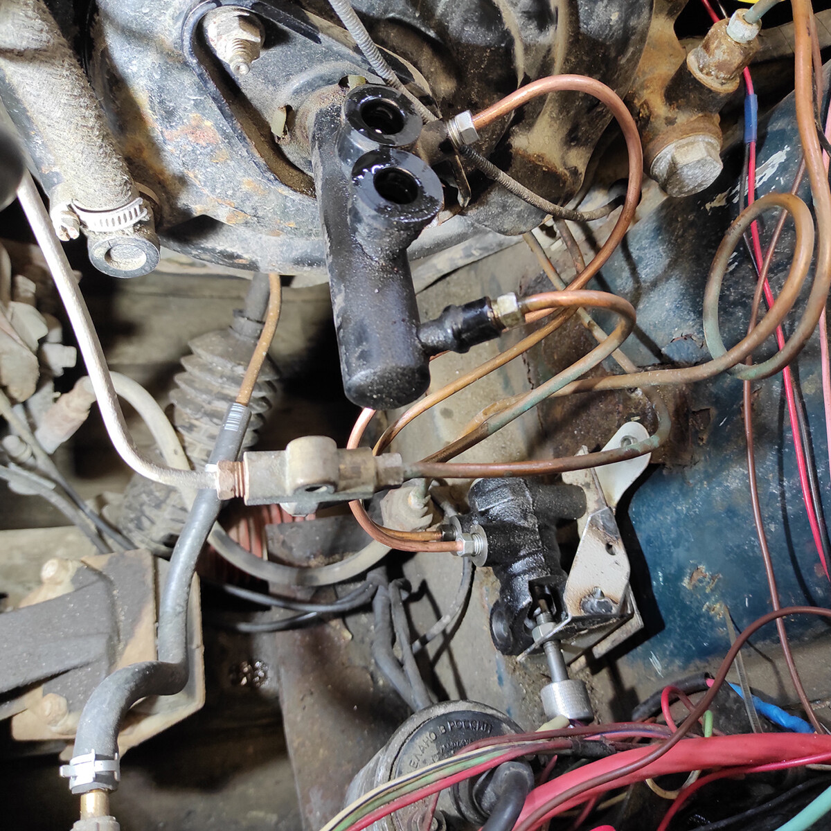 Brake Line Tubing Kit Copper Nickel 25 Ft Coil Roll 1/4'' OD with 16 Fittings