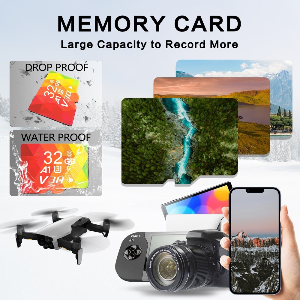 32GB Micro SD Card 3 Pack microSDHC UHS-I Flash Memory Card for Camera