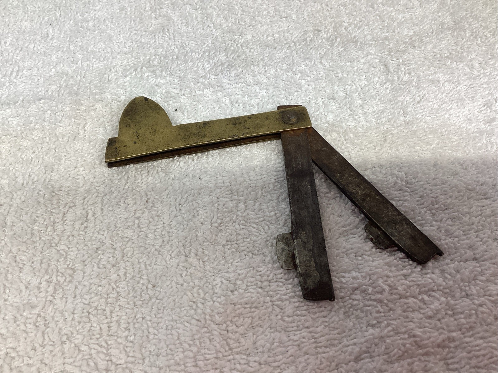 Rare Antique 2 Blade Brass Steel Fleam Bloodletting Surgical Tool