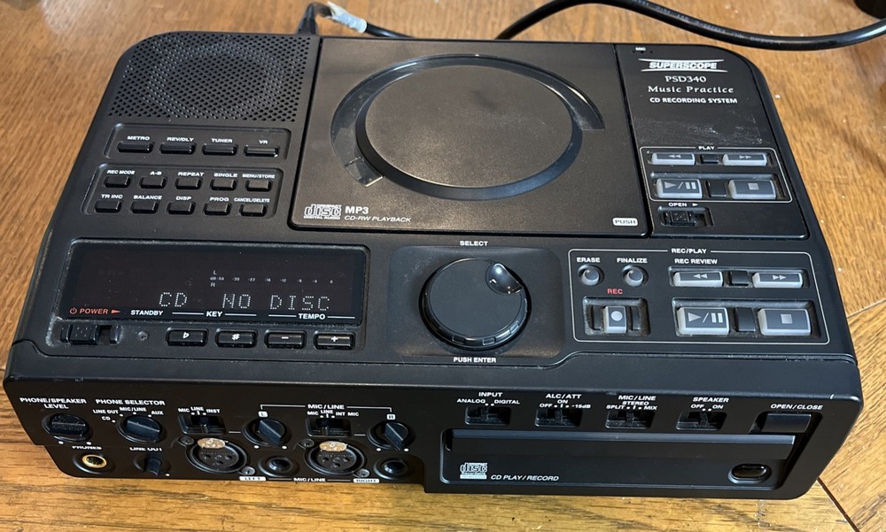 Superscope PSD340 Music Practice System POWERS ON NO REMOTE! UNTESTED