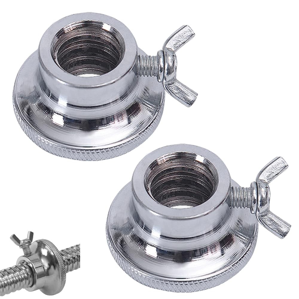 2 Pack Spin Lock Dumbbell Collars for Threaded Bars