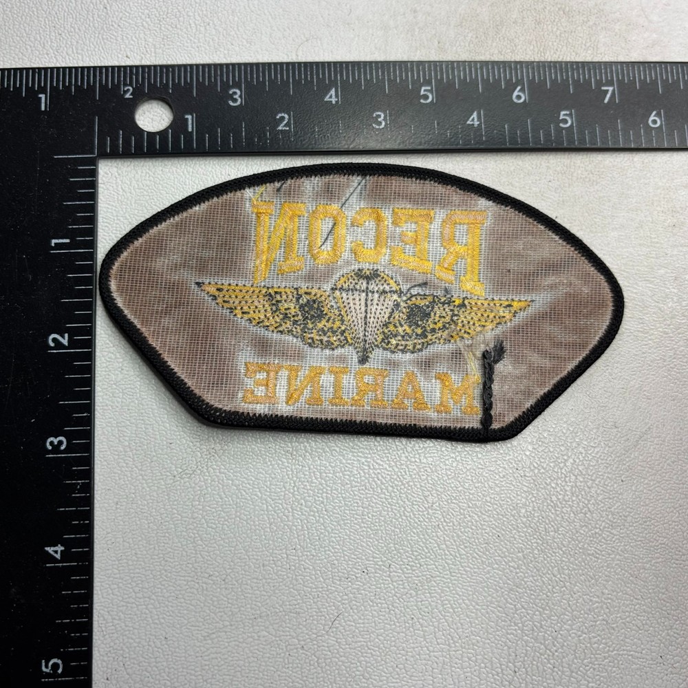 USMC Marines RECON MARINE Hat Patch 60NV