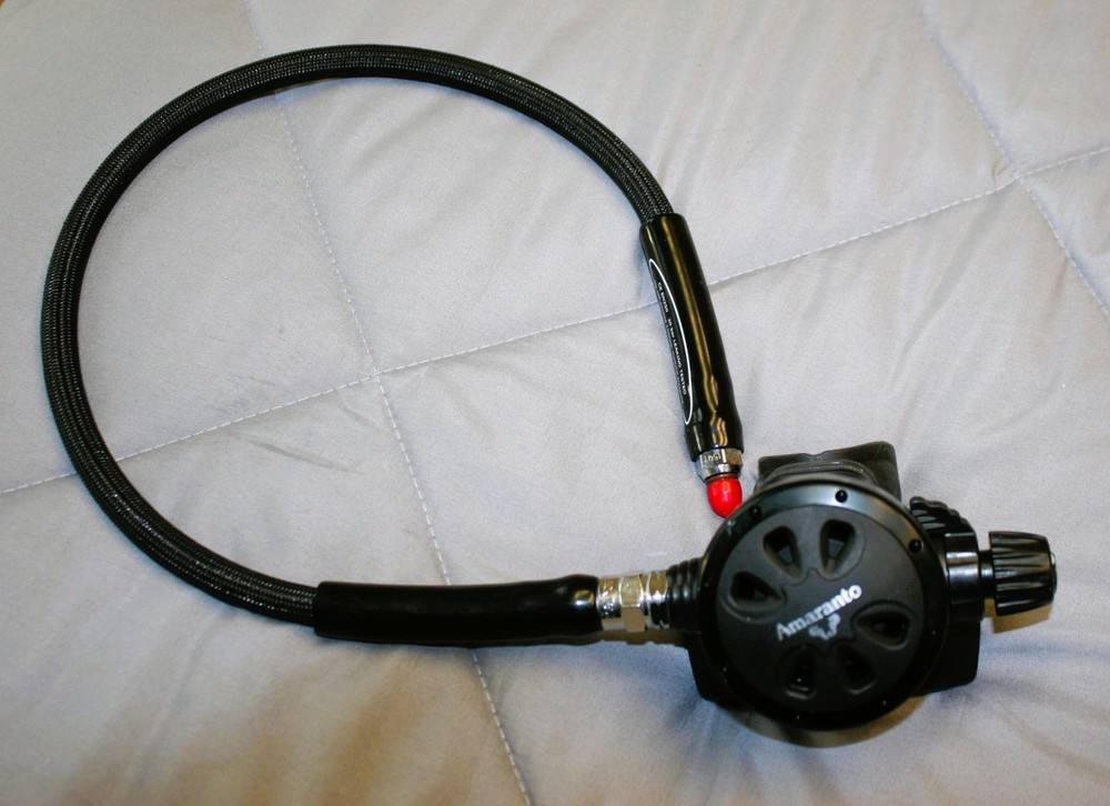 Amaranto Adjustable second stage scuba diving regulator w/ hose