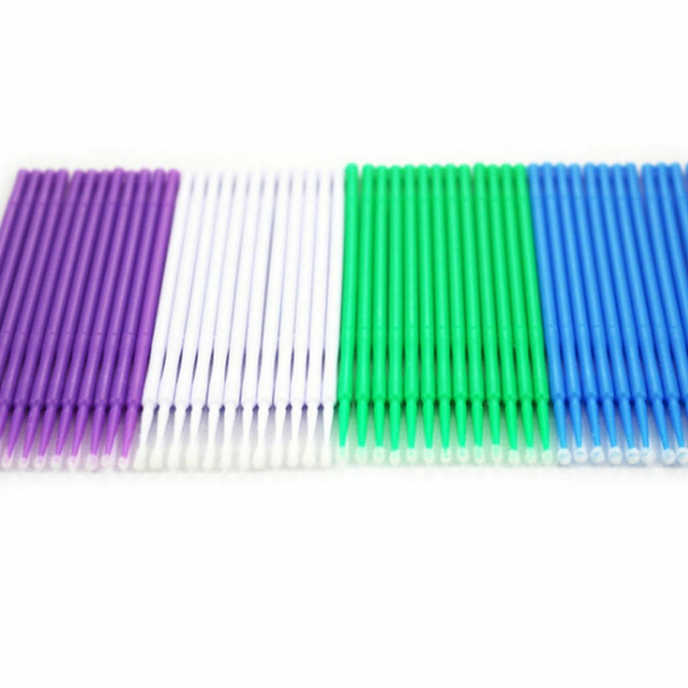 400 Pcs Dental Disposable Small Micro Applicators Micro Brushes Green 2.0mm