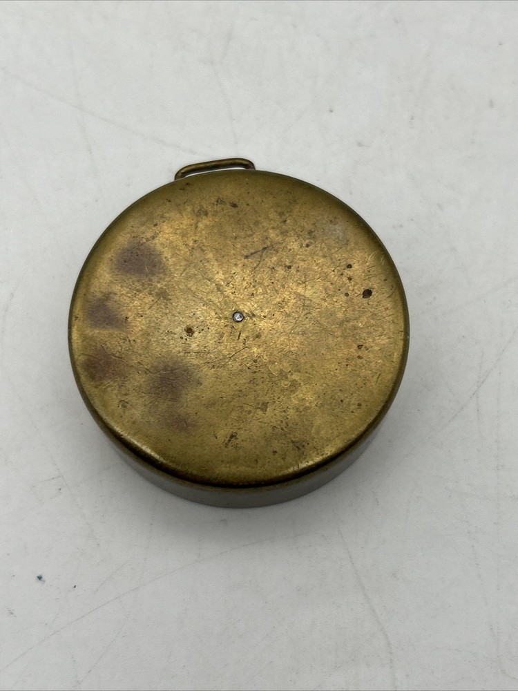 ANTIQUE U.S. AUTO COMPASS CO. BRASS COMPASS / MISSING DIAL
