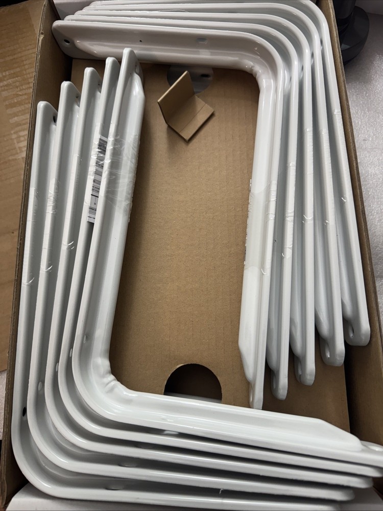 12 In. White Ridgeway Shelf Bracket. 20 PKG