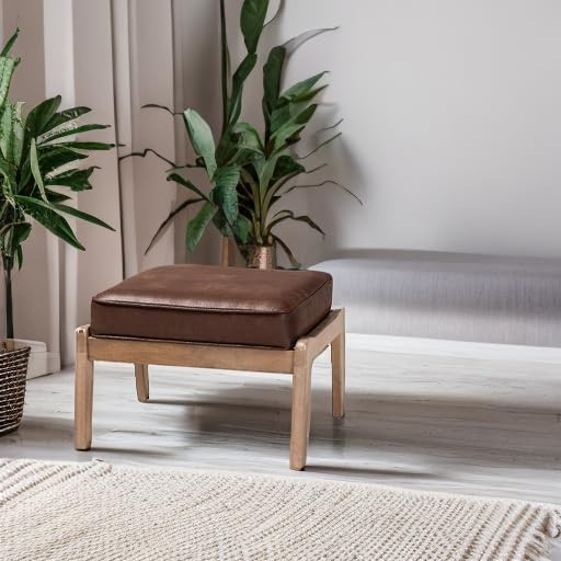 Ottomans, Dark Brown/Antique Oak