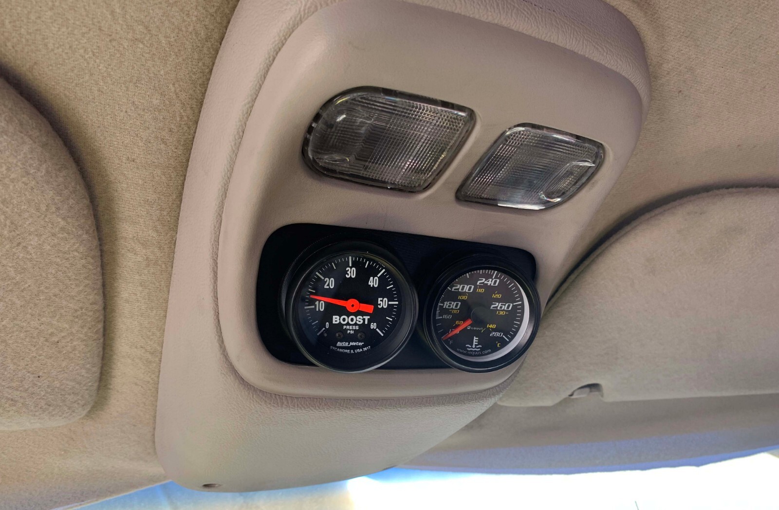 Ram 94-97 Map Light Double Gauge Pod Angled