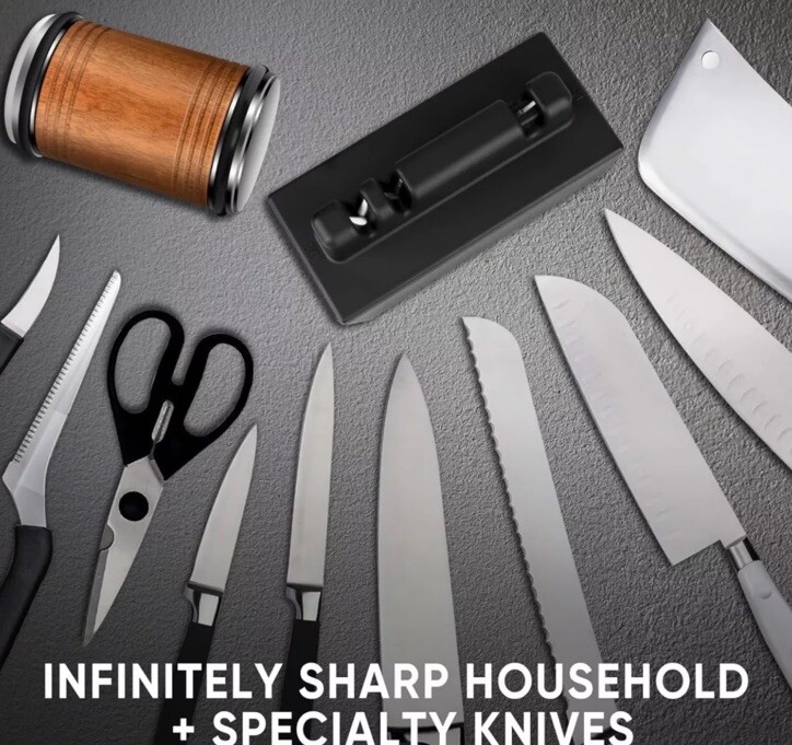 Rolling Knife Sharpener Magnetic Diamond 15 & 20 Degree Angle
