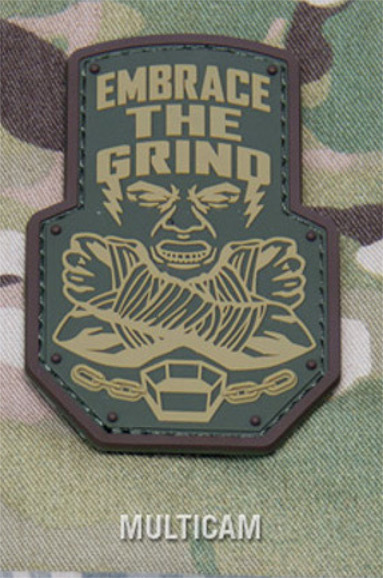 Embrace The Grind PVC Morale Patch Multicam Mil Spec Monkey Design