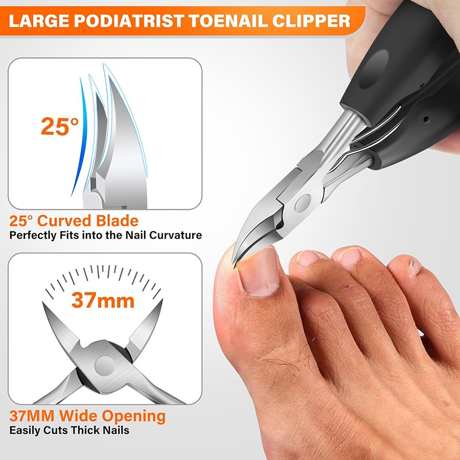 Heavy Duty Toenail Clippers for Seniors Thick Toenails, Large Toe Nail Clippers