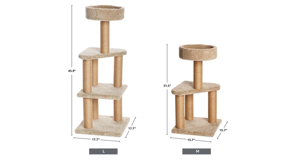 Amazon Basics Cat Tree Tower - Multi-Level Climbing Activity Center for Indoo...
