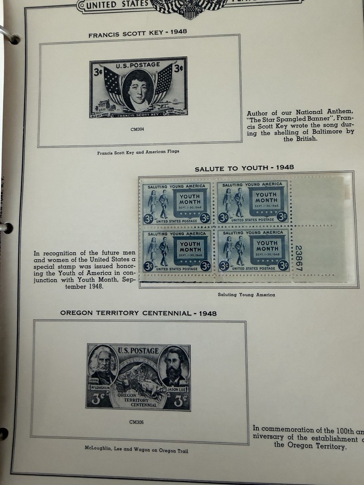 American Plate Block Album Volume II 1938-1950 Minkus Good Condition 26 Blocks