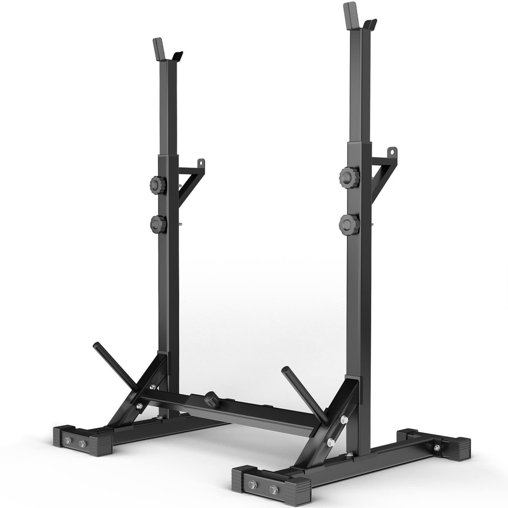 Elevens Squat Rack Stand Adjustable Bench Press Rack Barbell Rack Stand Multi...