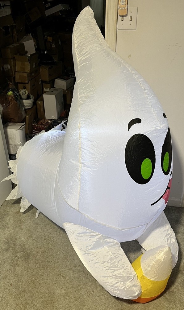 JoieDomi Inflatable Ghost From Window LED Lit Tested