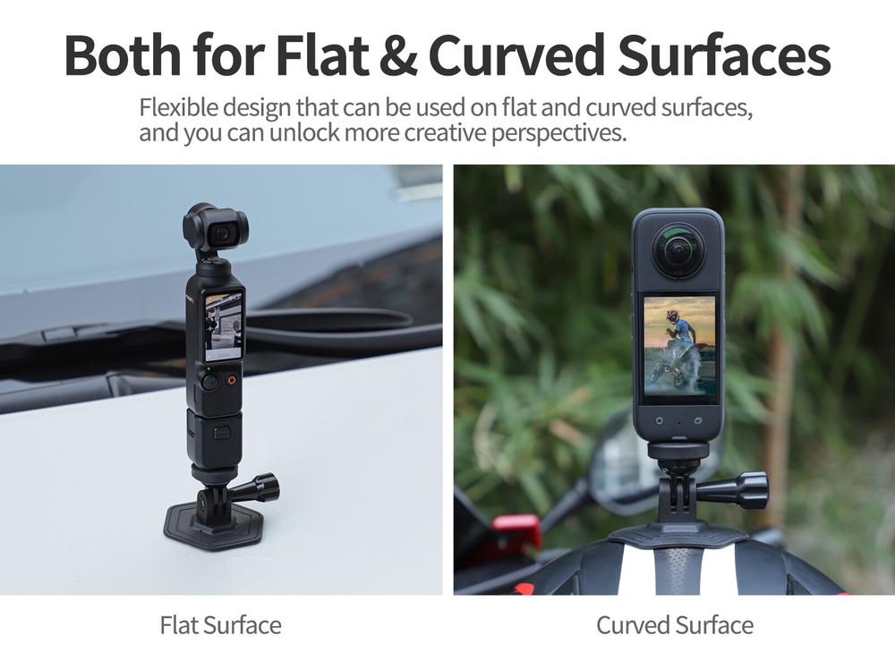 Flexible Adhesive Camera Mount For DJI ACTION 4/Insta360 GO3 Adapter Accessories