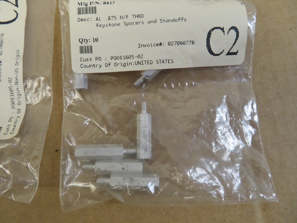 7 PCS Assorted MOUSER ELECTRONICS /KEYSTONE Spacers and Standoffs