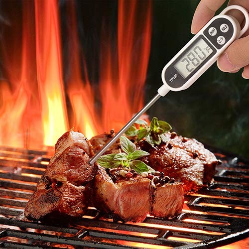 Digital Instant Read Meat Thermometer Kitchen Cooking White