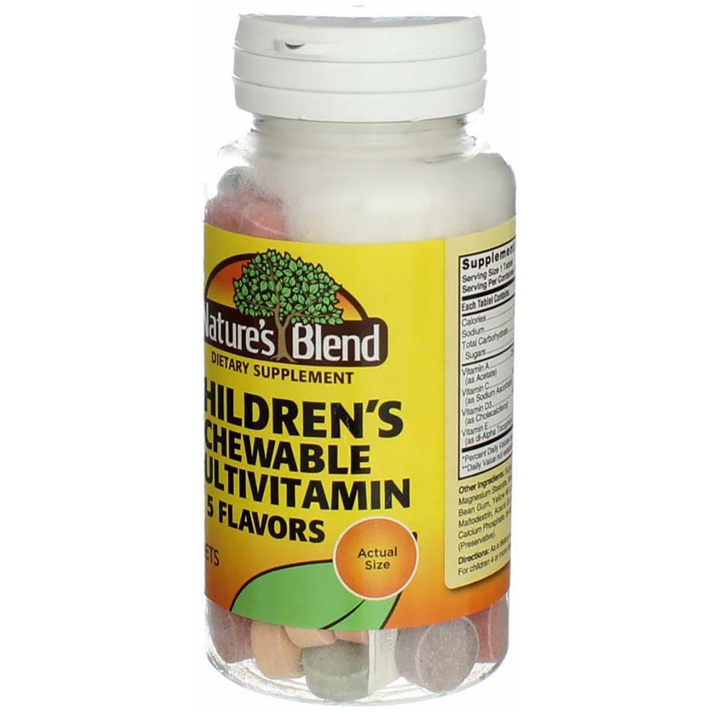 Nature's Blend Multivitamin Chewable Tablets, Assorted Flavors, 100 Ct