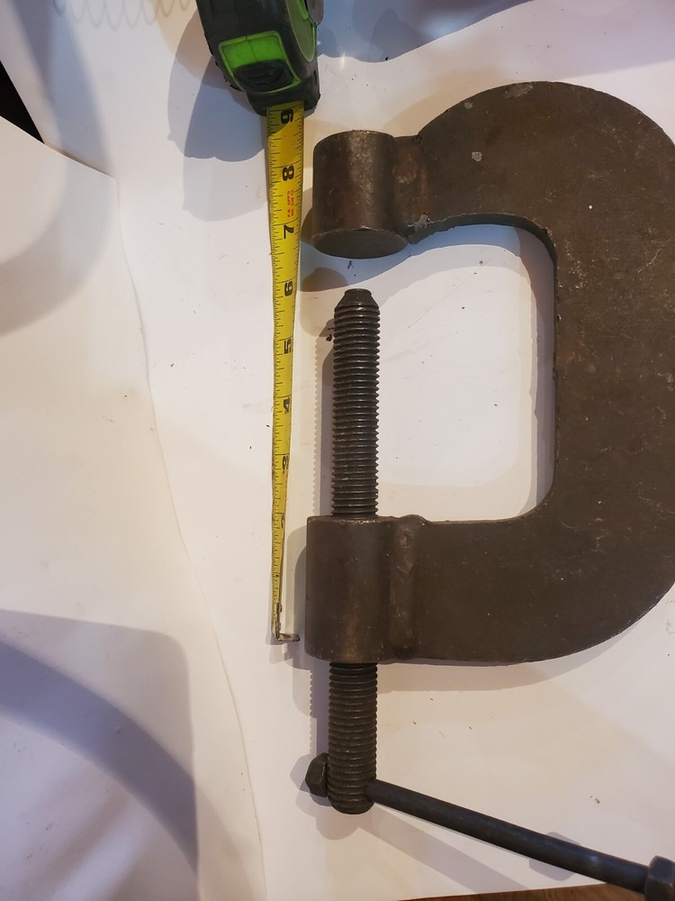 7 " Cincinnati tool C clamp and 5" misc C clamp