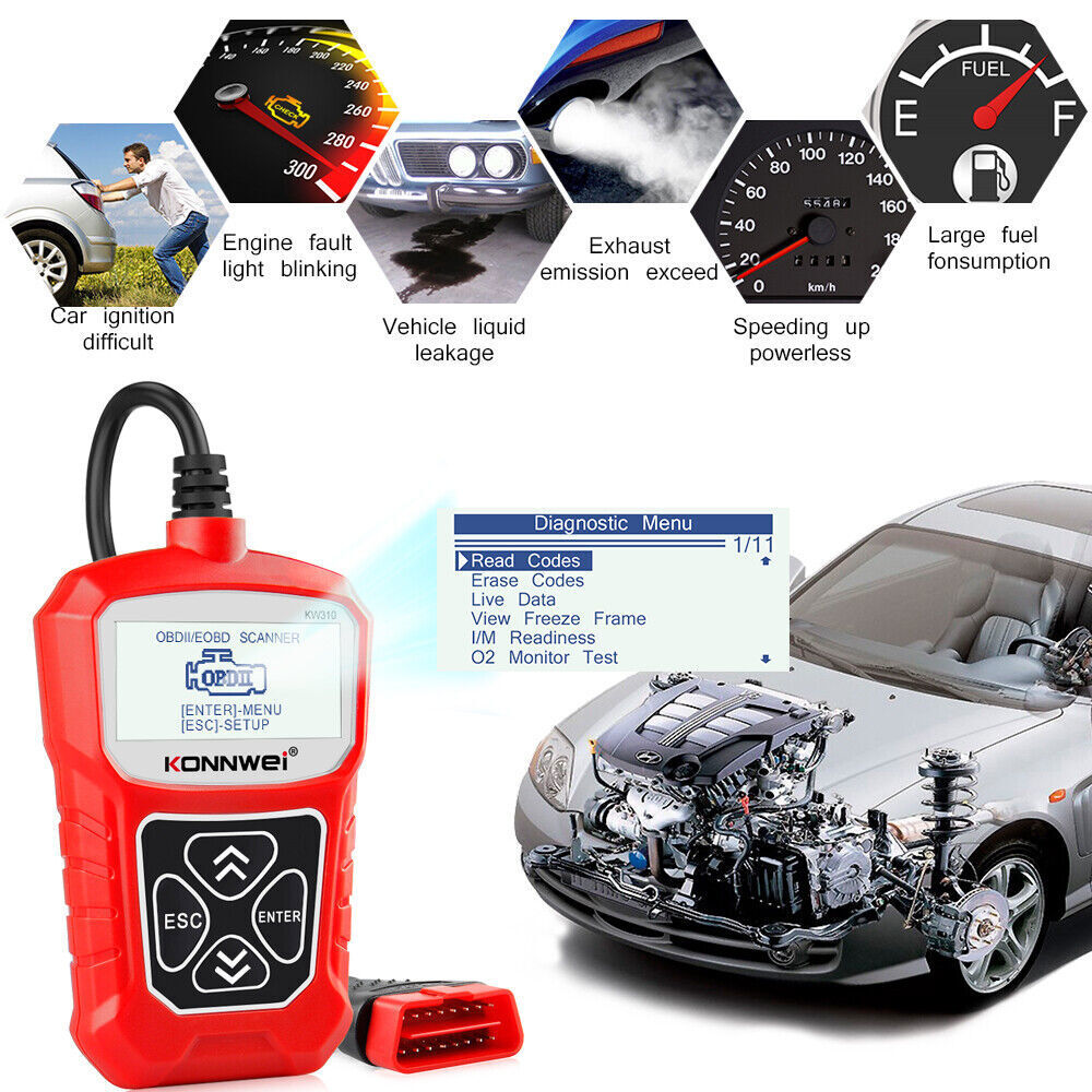 Automotive OBD2 Scanner OBD Code Reader Car Diagnostic Tool Check Engine Fault