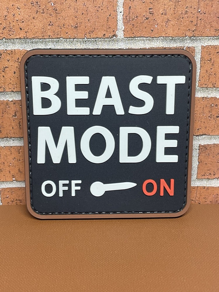 PVC Tactical Patch - Beast Mode Patch - Gun Military Morale Patch