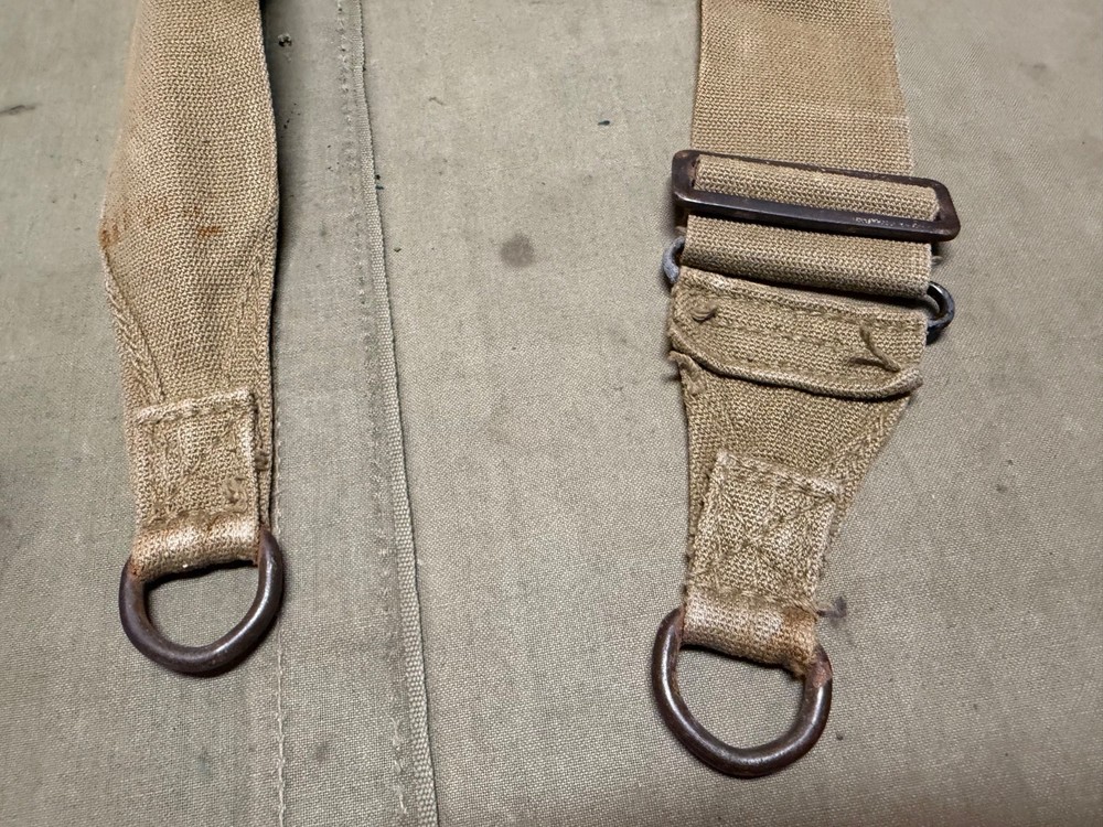 ORIGINAL WWII US ARMY M1936 MUSETTE PARATROOPER JUMP BAG CARRY STRAP-1942
