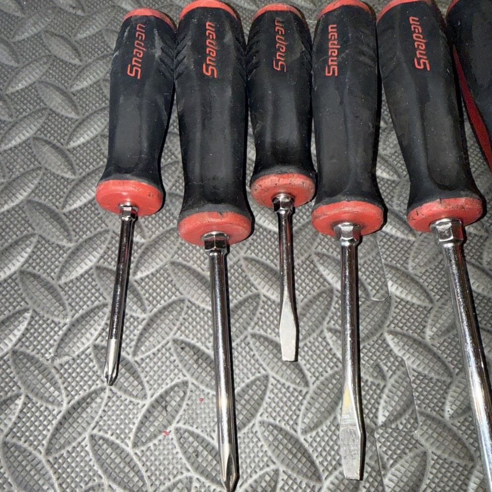 snap on screwdriver set 8pc Red Soft Grip