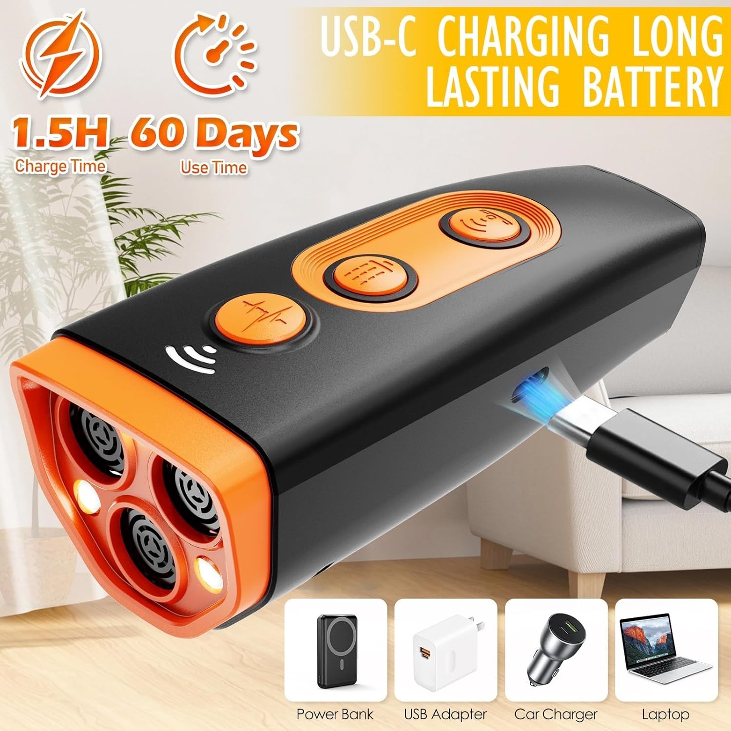 2026 Portable Ultrasonic Dog Repeller Stop Barking Anti Bark Device Rechargeable