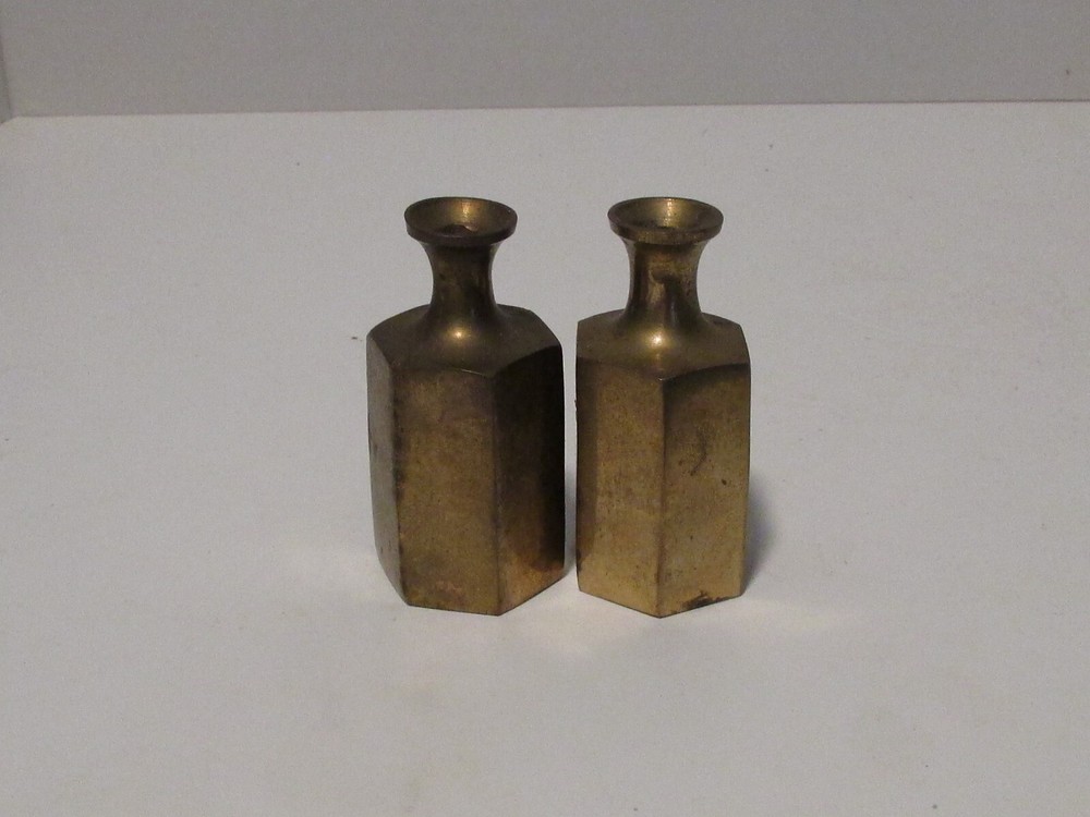 (2) Brass 2 3/4 Inch Incense Holders
