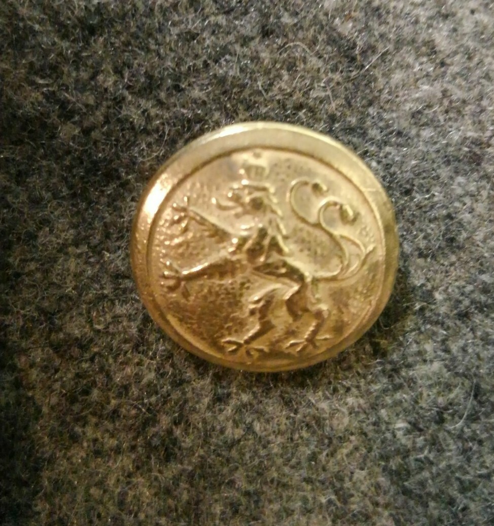 WWI German Bavarian Brass finish 21MM LEFT FACING buttons by the each