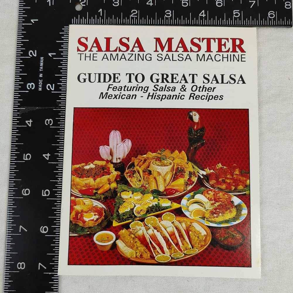 Salsa Master Salsa Maker Guide Recipe Book Booklet - Food Chopper & Processor