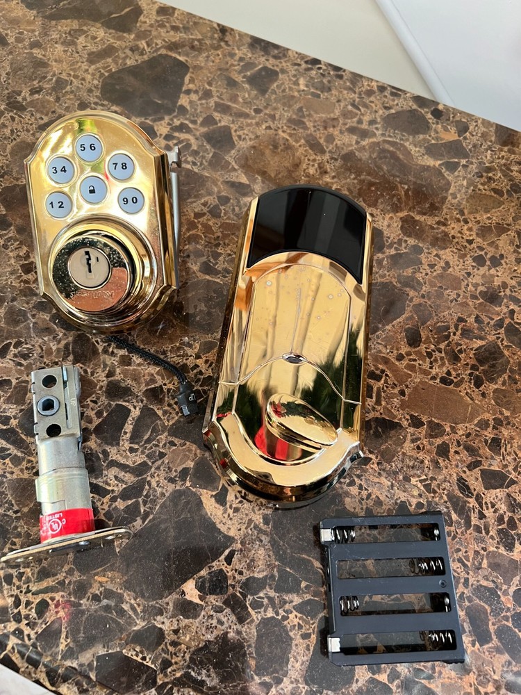 Kwikset SmartCode Z-Wave Deadbolt - Polished Brass - Pre-Owned