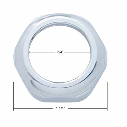 United Pacific 21003P Toggle Switch, Face Nut, Chrome, for Peterbilt